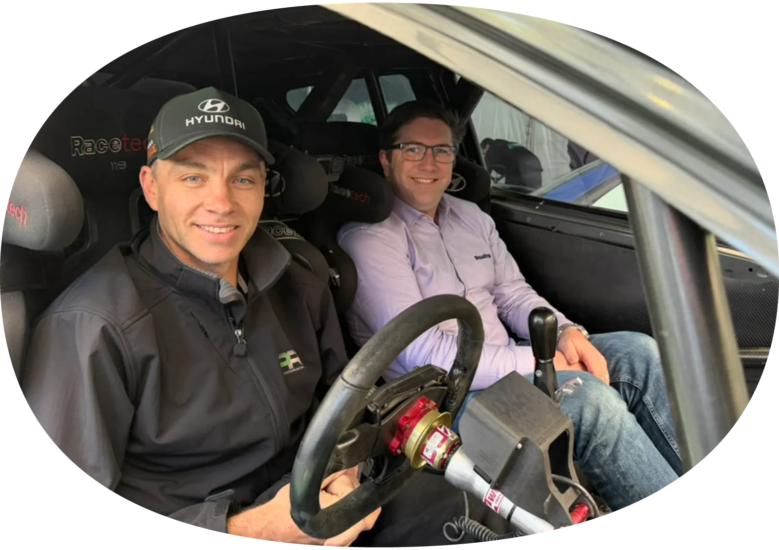 Hayden Paddon and Chris Hughes